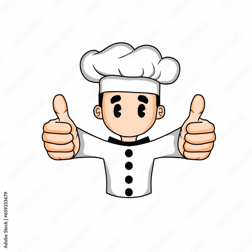 mascot character chef design flat vector 9. mascot character chef design flat vector 9.