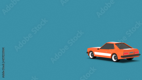                                             Orange Sports Coupe Car Background
