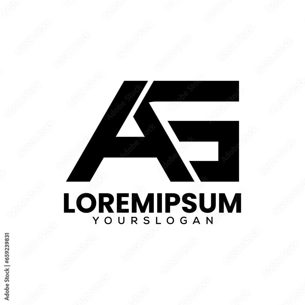 Obraz premium letter a g creative icon logo design