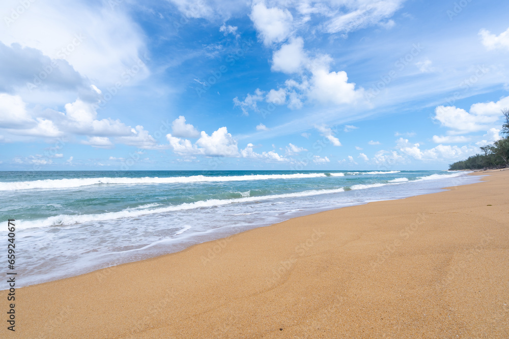Beautiful beach in summer season,Amazing nature landscape view of beach and sea in good weather day, Beach sea sky background Beautiful beach in summer season,Amazing nature landscape view of beach and sea in good weather day, Beach sea sky background