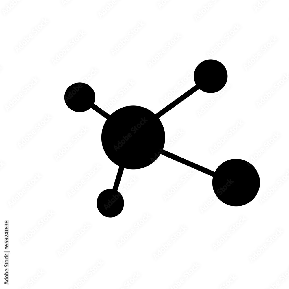 molecule icon on white background molecule icon on white background