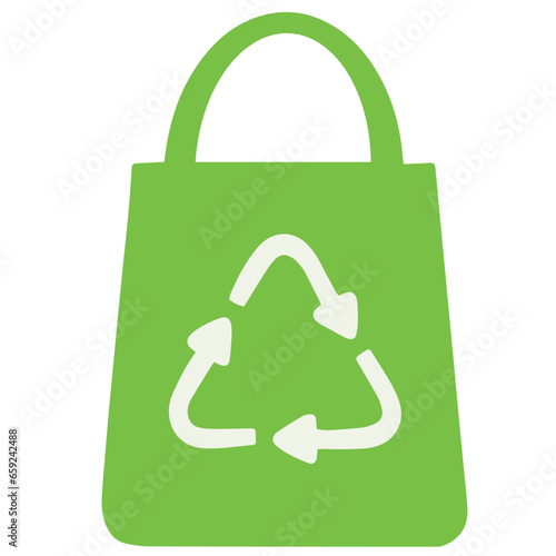 Eco friendly recycle bag go green vector illustration