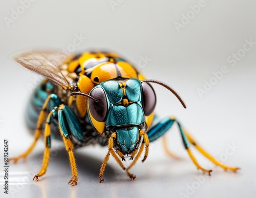  A Hymenoptera on a pure white background, AI Generative