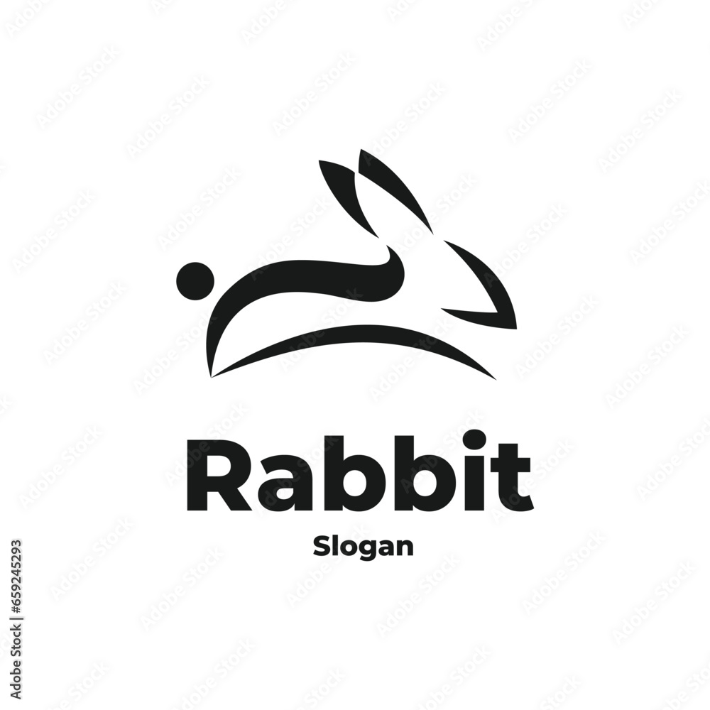 Rabbit modern brand logo vector Rabbit modern brand logo vector