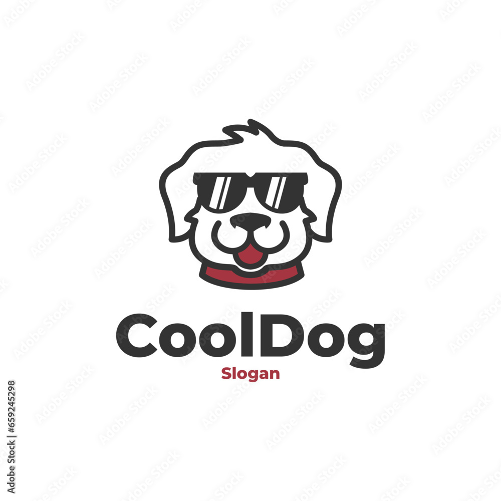 Obraz premium cute dog logo vector
