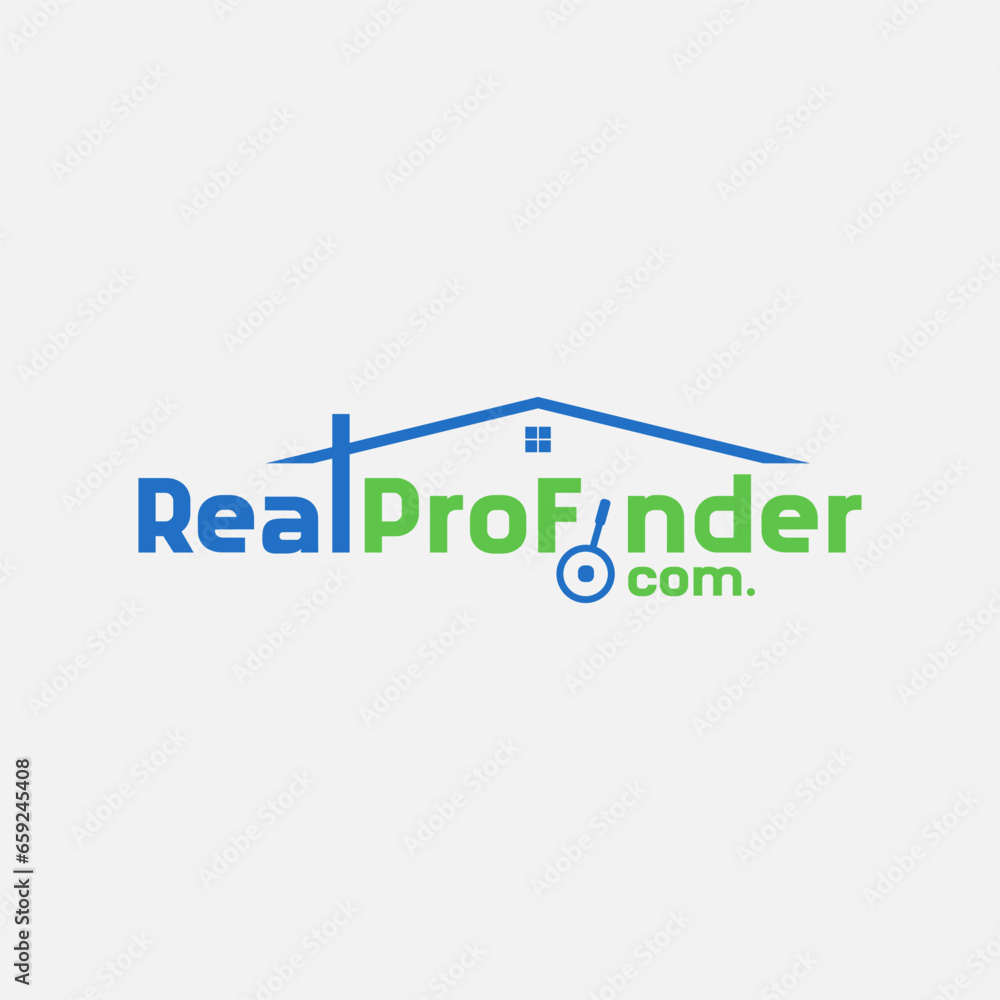 RealProFinder Real estate building logo design element vector