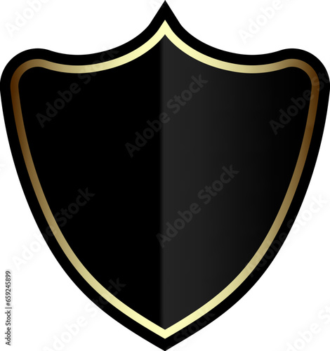 Golden Badge With Black