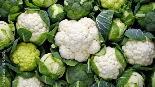 cauliflower on a market