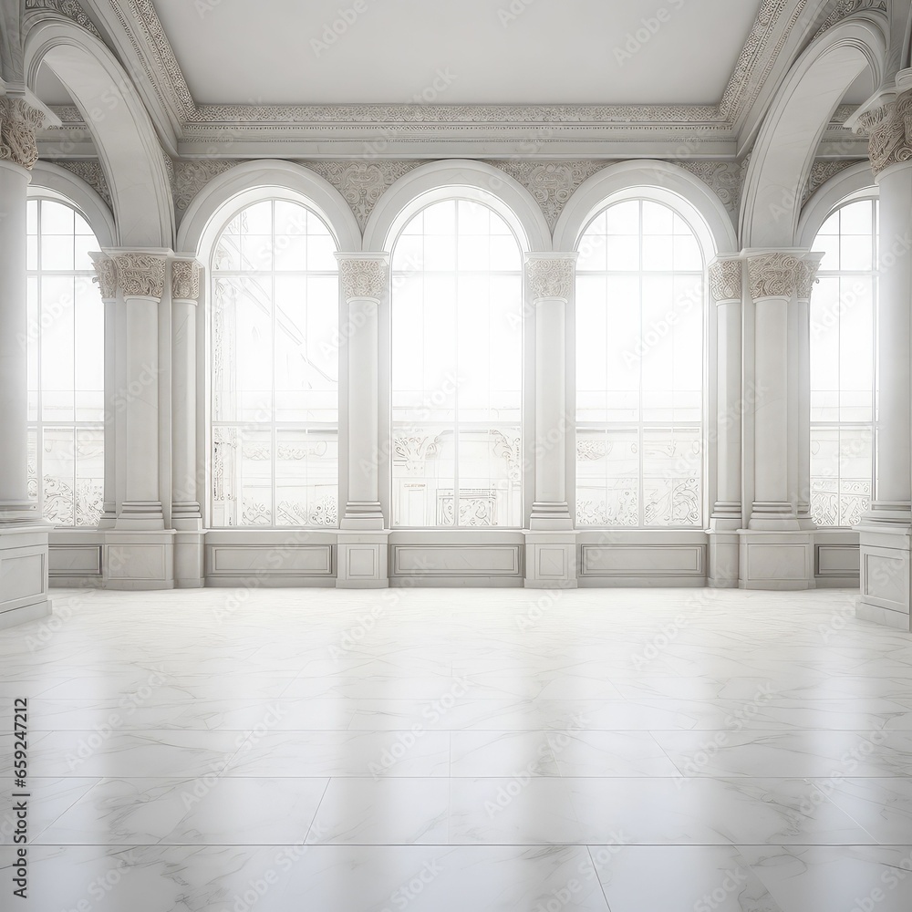 Empty room interior luxury background