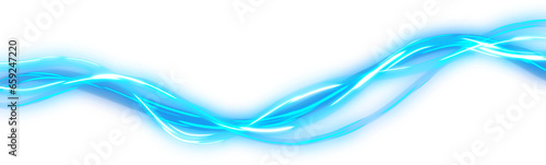 Luminous Blue Neon Streaks