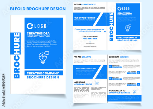 Bi-Fold Creative Company Brochure Design Template