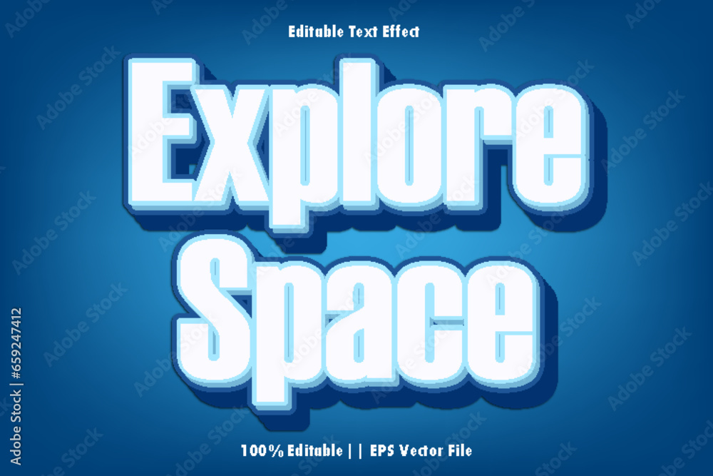 Explore Space Editable Text Effect 3D Emboss Style Explore Space Editable Text Effect 3D Emboss Style