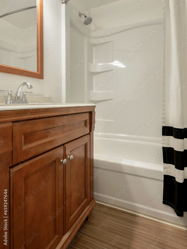 Modern residential bathroom interior Modern residential bathroom interior