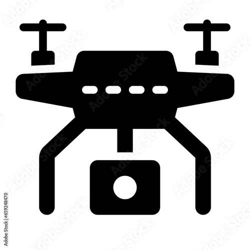 Camera Drone solid glyph icon