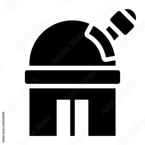 Observatory Building solid glyph icon