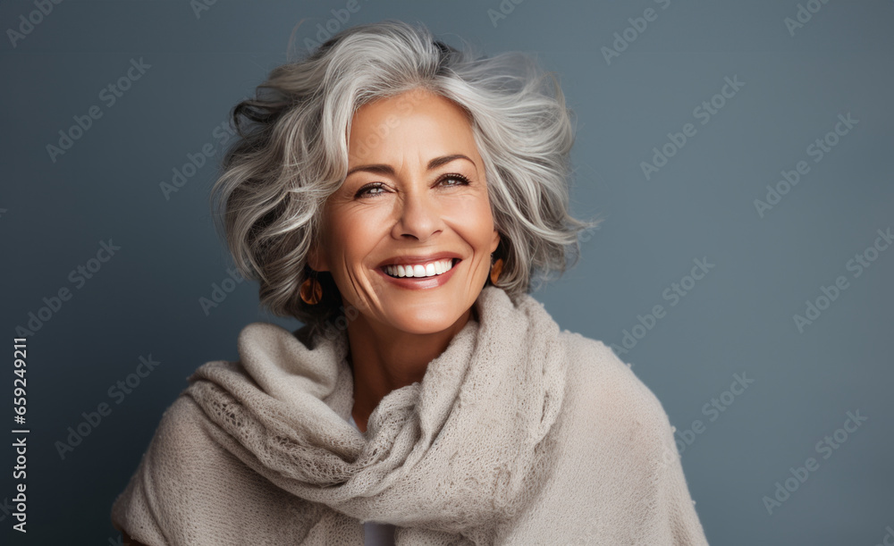 Portrait of a woman in 50s Portrait of a woman in 50s