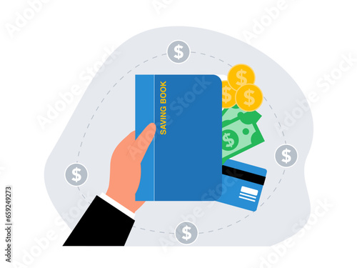 Bank vector illustration. Mobile banking and online payment. Vector flat iliustration