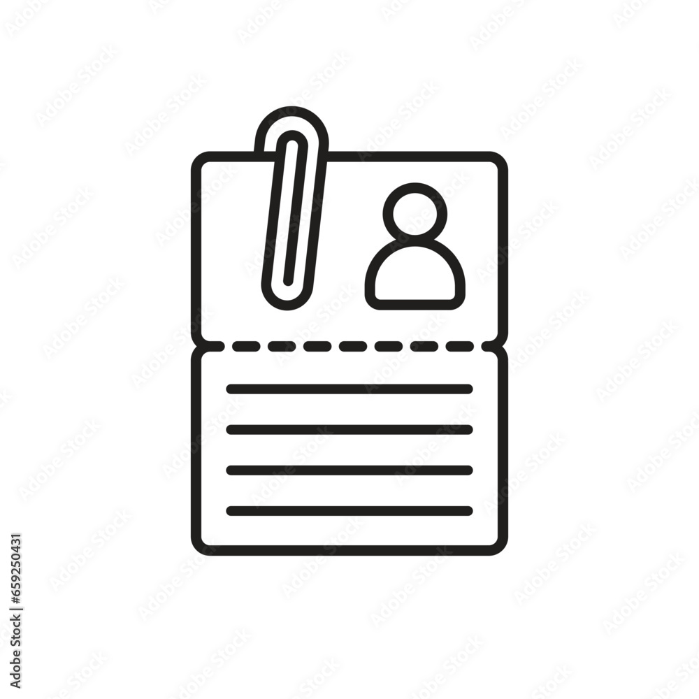 Paper Clip Line Icon Artwork Paper Clip Line Icon Artwork