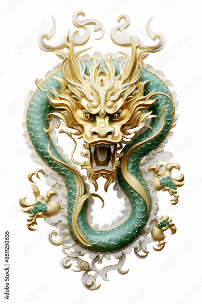 縦長の東洋の龍 縦長の東洋の龍