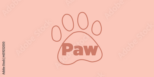Paw Cat Dog Pet Clinic Vet Veterinarian Logo Design Vector Template for Brand Business Company