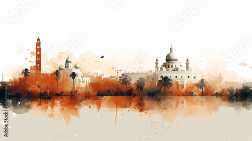 Morocco Disintegration Template Mosque Background