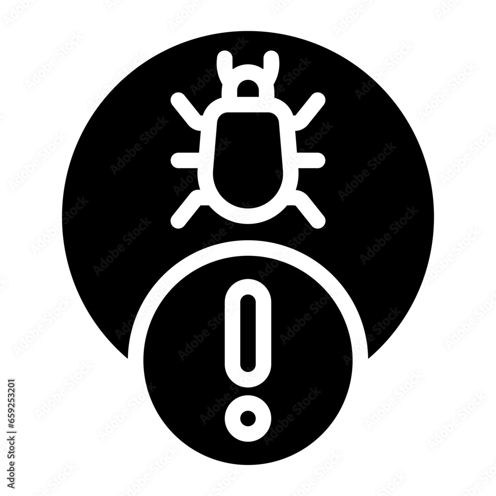 Fototapeta premium bug glyph icon