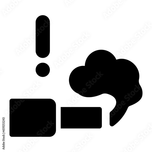 exhaust pipe glyph icon