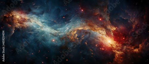 Abstract colorful wallpaper 21:9 , Galaxy design realistic image, AI-generated illustrations of colorful galaxies, supernovas, stars and planets in the universe.