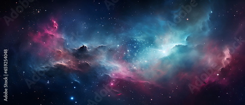 Abstract colorful wallpaper 21:9 , Galaxy design realistic image, AI-generated illustrations of colorful galaxies, supernovas, stars and planets in the universe.