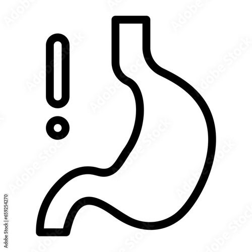 stomach line icon