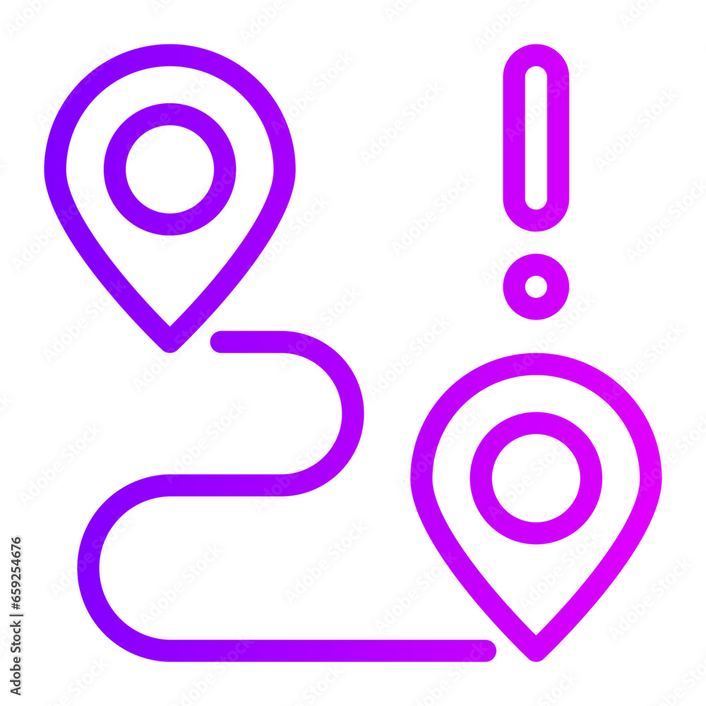 route gradient icon route gradient icon