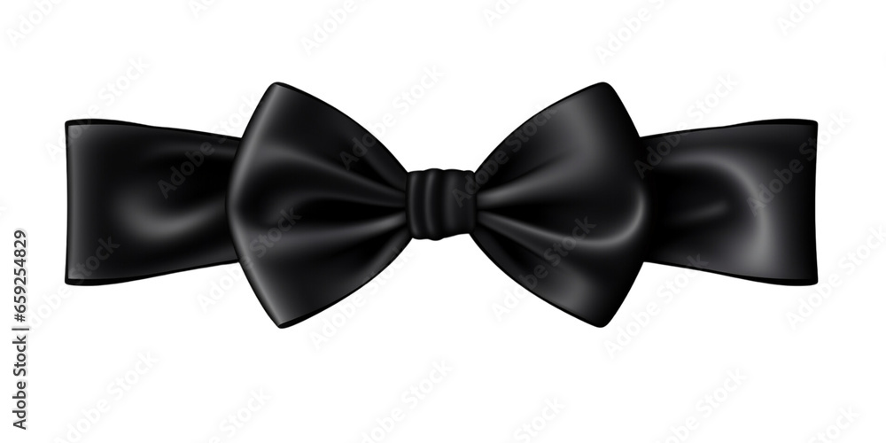 a black ribbon bow on a white background a black ribbon bow on a white background
