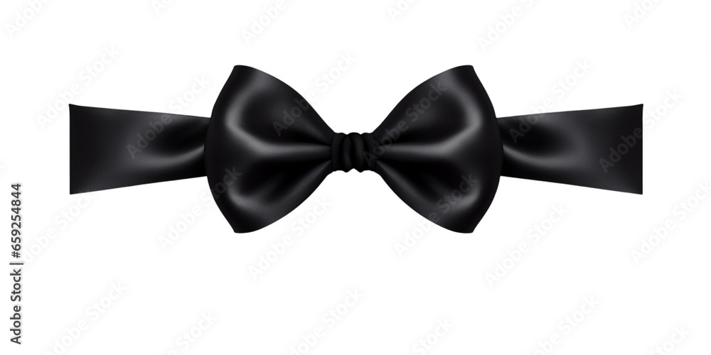 a black ribbon bow on a white background a black ribbon bow on a white background