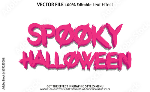 Spooky Halloween 3d text effect and editable text effect