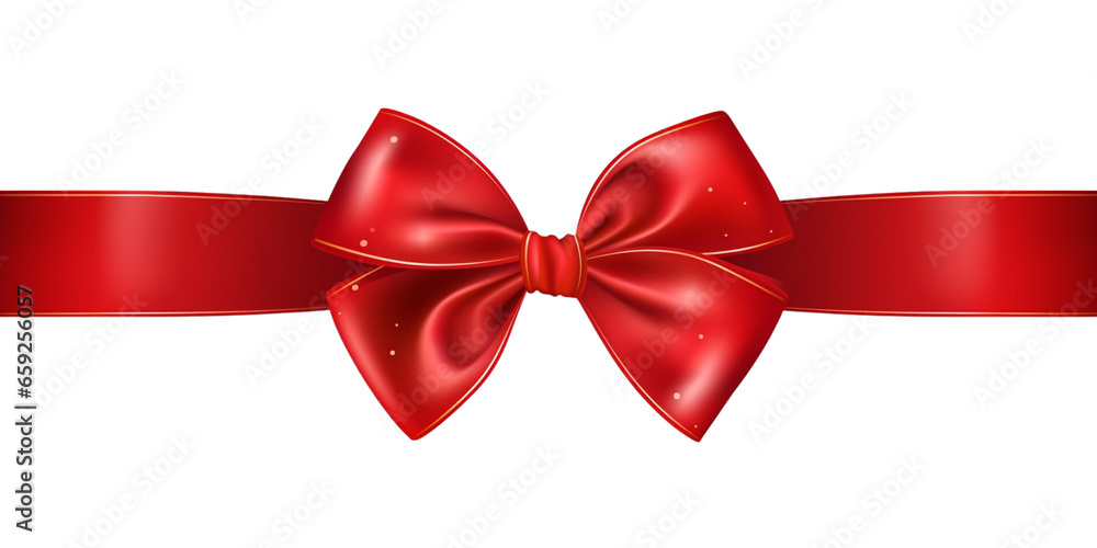 a red ribbon bow on a white background a red ribbon bow on a white background