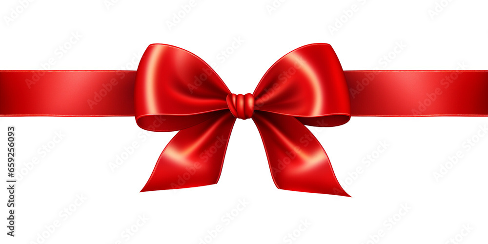 a red ribbon bow on a white background a red ribbon bow on a white background