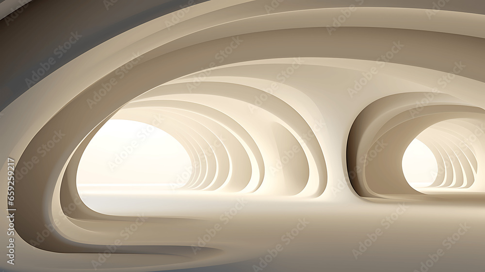 Abstract Architecture Background with Textured 3D Room - obrazy, fototapety, plakaty 