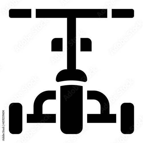 Tricycle bike solid glyph icon