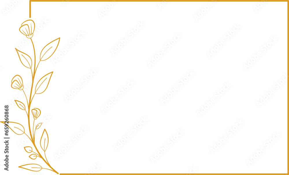 Obraz premium Floral wedding frame border wreath