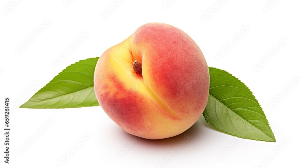 Peach with white background Peach with white background