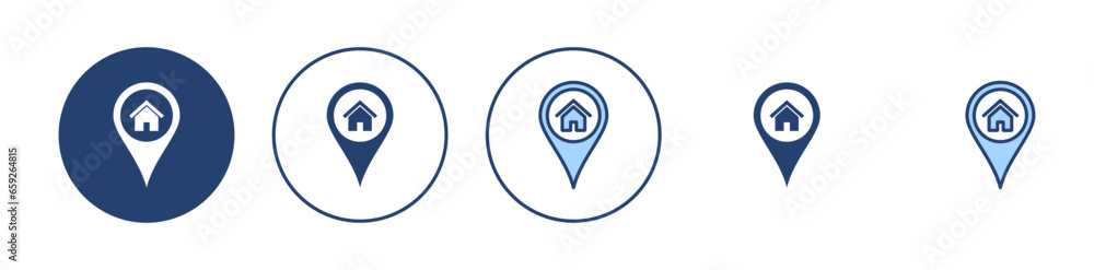Address icon vector. home location sign and symbol. pinpoint Address icon vector. home location sign and symbol. pinpoint