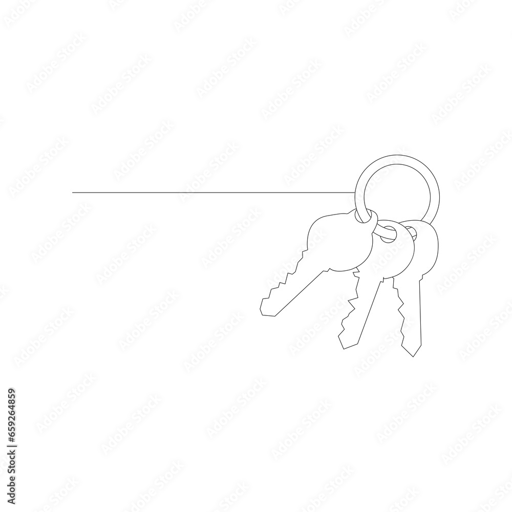 Key Line Icon - Editable Stroke Key Line Icon - Editable Stroke
