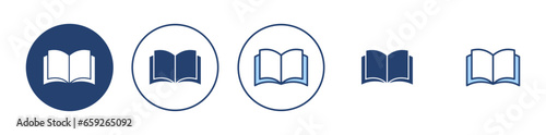 Book icon vector. open book sign and symbol. ebook icon © avaicon