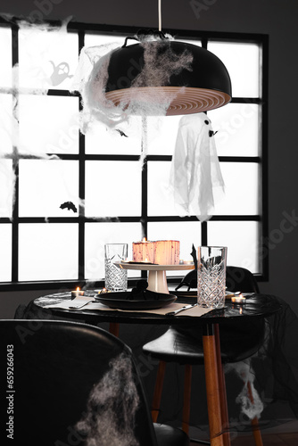 Festive table setting with ...