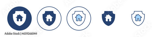house insurance icon vector. house protection sign and symbol