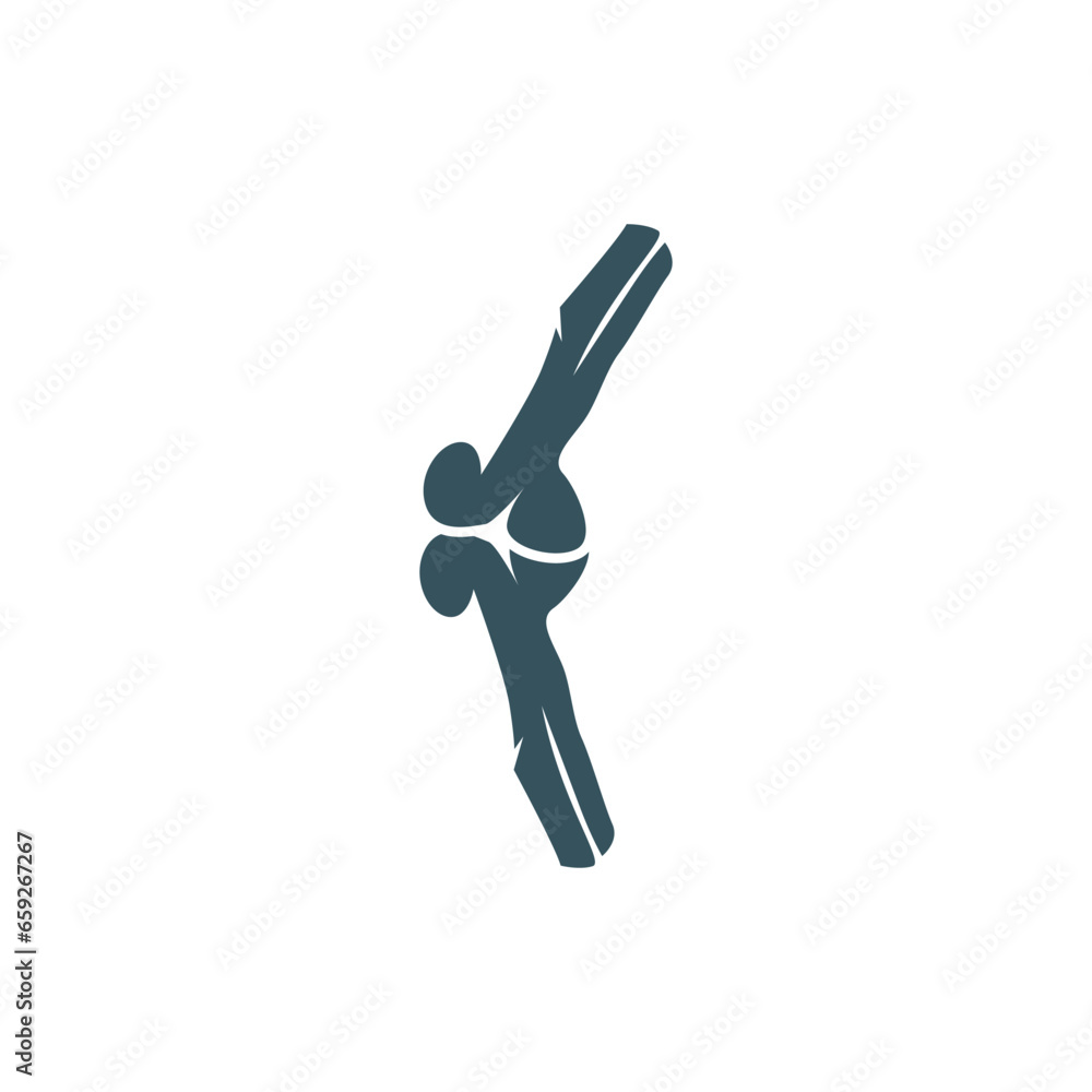 Bone Health Logo Simple Illustration Silhouette Template Vector Design