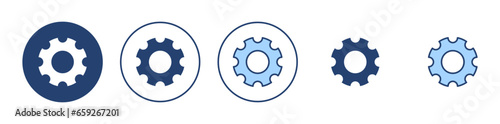 Setting icon vector. Cog sign and symbol. Gear Sign