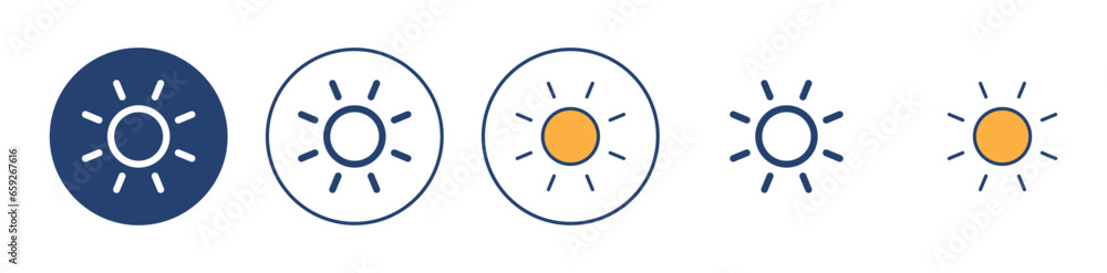 Sun icon vector. Brightness sign and symbol Sun icon vector. Brightness sign and symbol