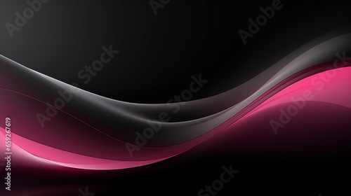 Abstract shiny color pink wave design element with glitter effect on dark background. elegant background with red and pink waves. abstract pink and black dark are light with the gradient 3d wave.