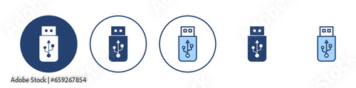 Usb icon vector. Flash disk sign and symbol. flash drive sign.